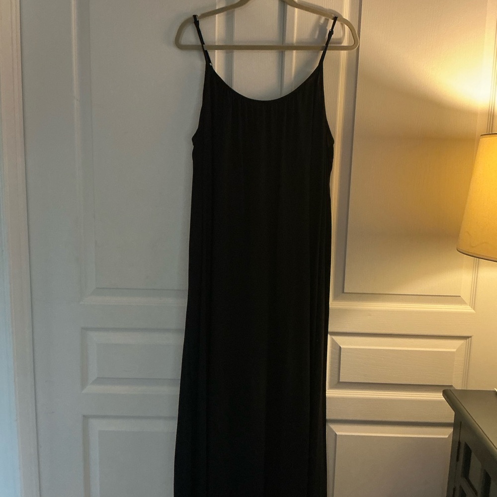 Joe Fresh Black Maxi Slip Dress with Spaghetti Straps
